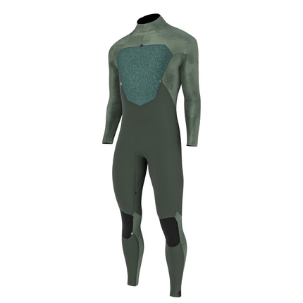 Prolimit Wetsuit Heren Fusion Steamer V-Zip 5/4MM Blauw/Grijs