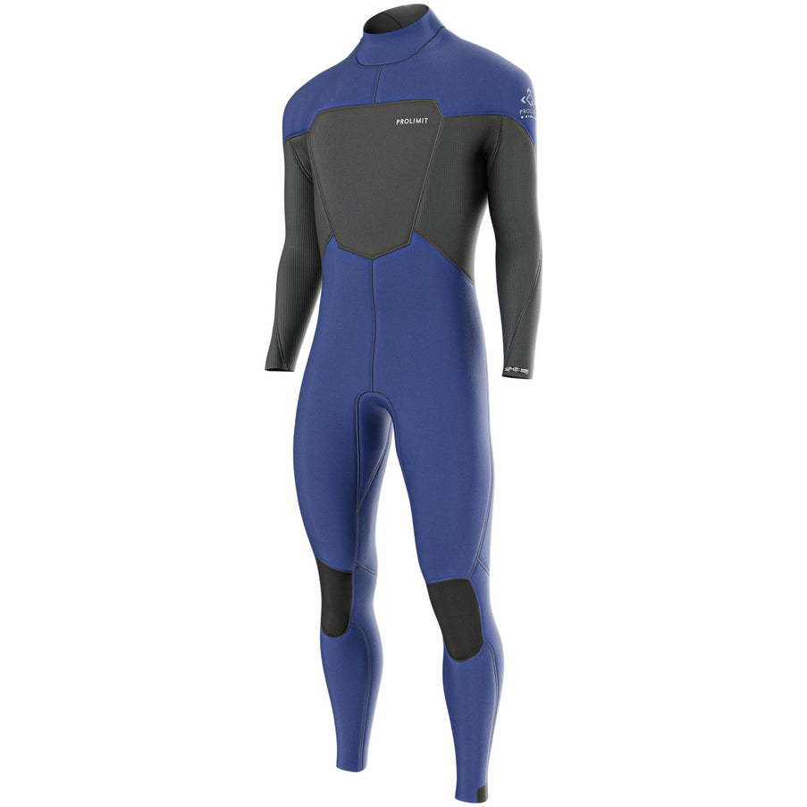 Prolimit Wetsuit Heren Fusion Steamer V-Zip 4/3MM Blauw/Grijs
