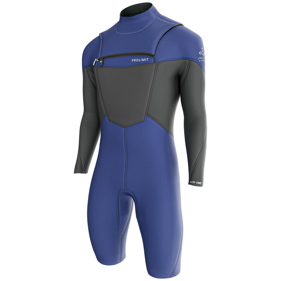 Prolimit Shorty Heren Fusion Sunset Freezip 2/2MM Blauw/Grijs
