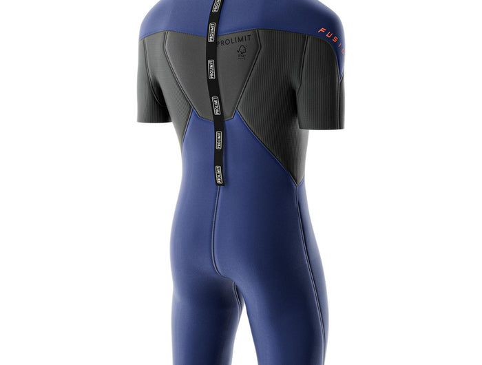 Prolimit Shorty Heren Steamer V-Zip 2/2MM Blauw/Grijs