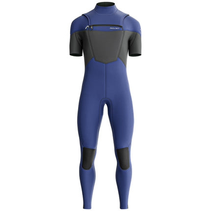 Prolimit Wetsuit Heren Fusion Steamer SA Freezip 3/2MM Blauw/Grijs