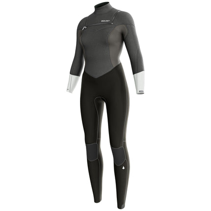 Prolimit Wetsuit Damen Fire Steamer Freezip 4/3mm Grau/Silber