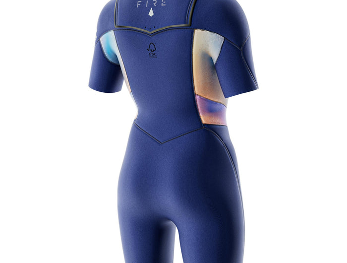 Prolimit Shorty Dames Fire Freezip 2/2MM Blauw/Peach