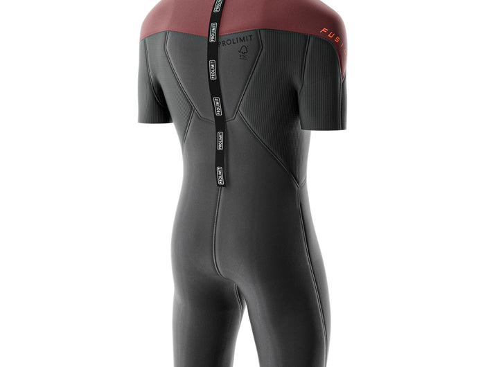Prolimit Shorty Heren Steamer V-Zip 2/2MM Burgundy/Grijs