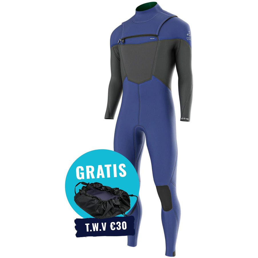 Prolimit Wetsuit Heren Fusion Steamer Freezip 3/2MM Blauw/Grijs