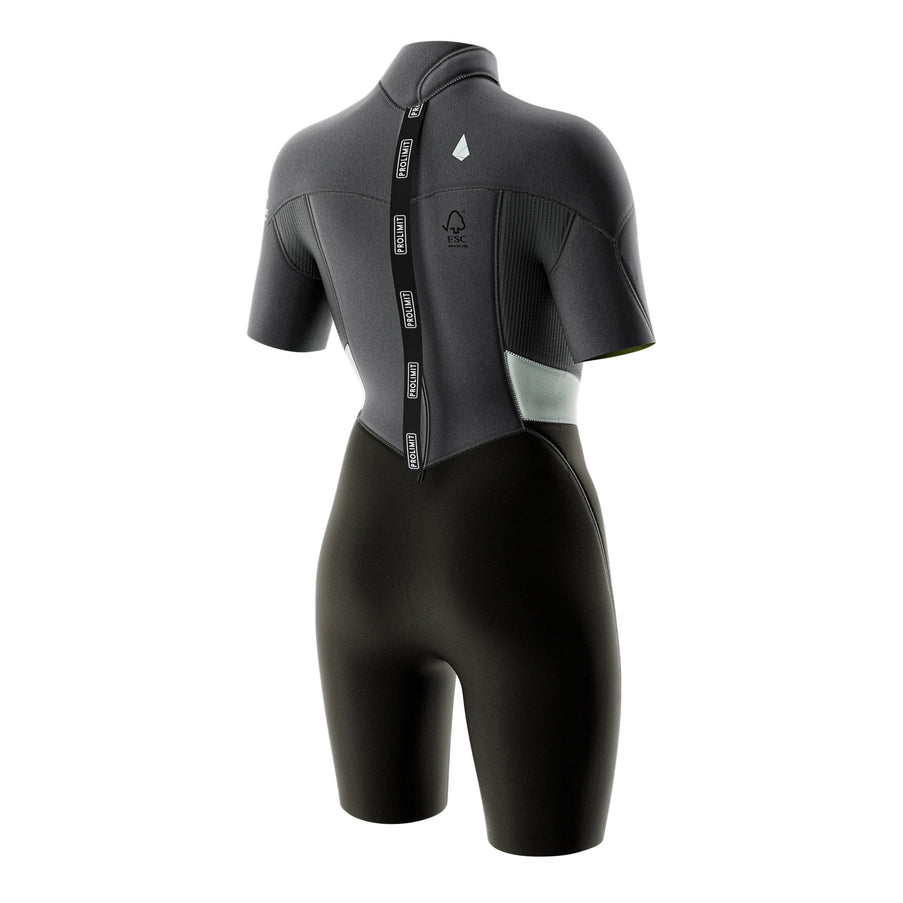 Prolimit Shorty Dames Fire V-Zip 2/2MM Grijs/Silver