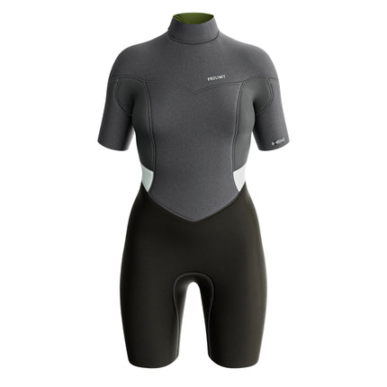 Prolimit Shorty Dames Fire V-Zip 2/2MM Grijs/Silver