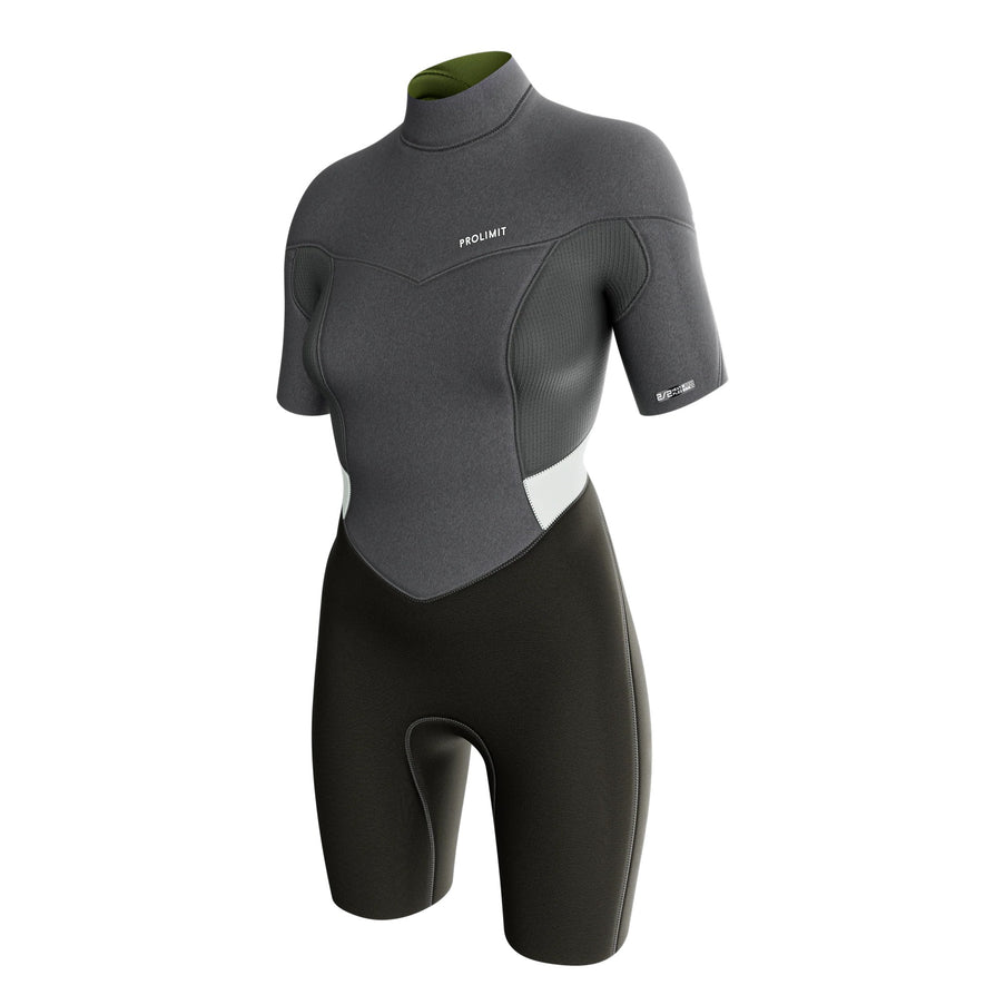 Prolimit Shorty Dames Fire V-Zip 2/2MM Grijs/Silver