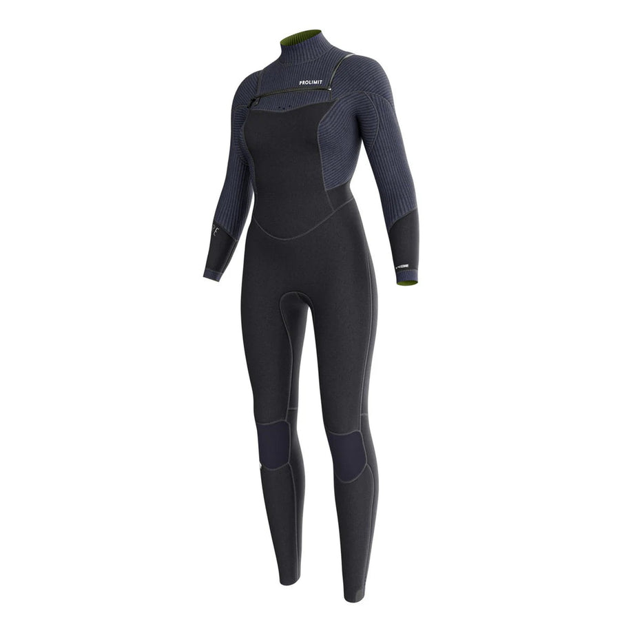 Prolimit Wetsuit Dames Flare Steamer Freezip 4/3MM Zwart