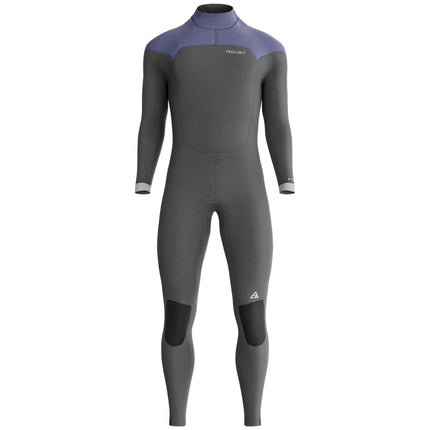 Prolimit Wetsuit Heren ACE Steamer V-Zip 4/3MM Zwart/Blauw