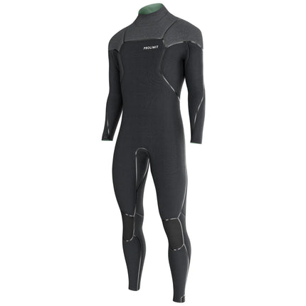 Prolimit Wetsuit Heren Mercury Steamer V-Zip 6/4MM Zwart