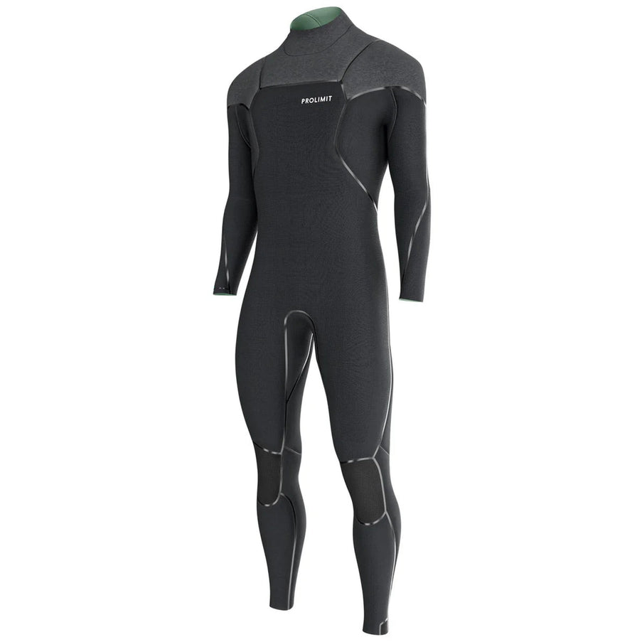 Prolimit Wetsuit Heren Mercury Steamer V-Zip 6/4MM Zwart