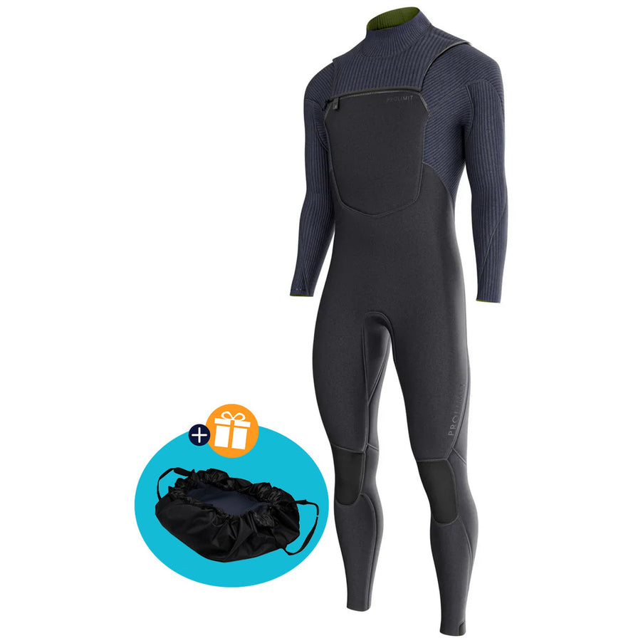 Prolimit Wetsuit Heren Predator Steamer Freezip 5/4MM Zwart