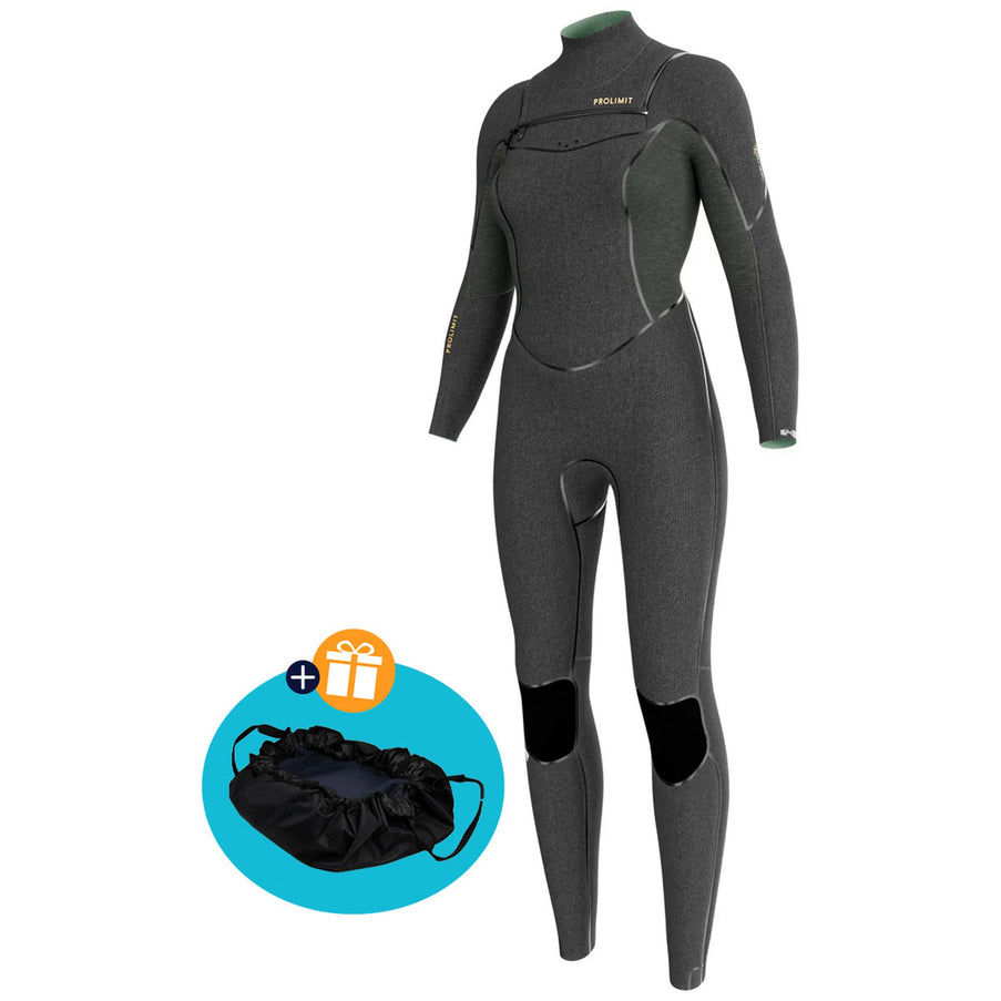 Prolimit Wetsuit Dames Oxygen Steamer Freezip 6/4MM Zwart