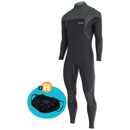Prolimit Wetsuit Heren Mercury Steamer Freezip 6/4MM Zwart