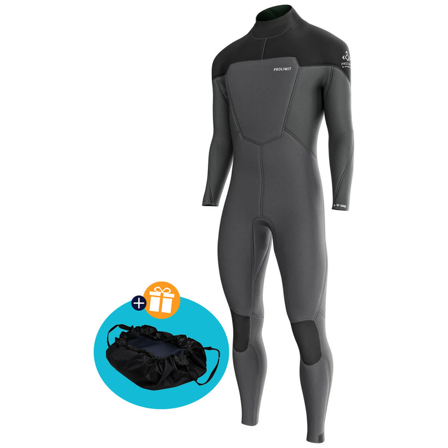 Prolimit Wetsuit Heren Fusion Steamer V-Zip 3/2MM Zwart