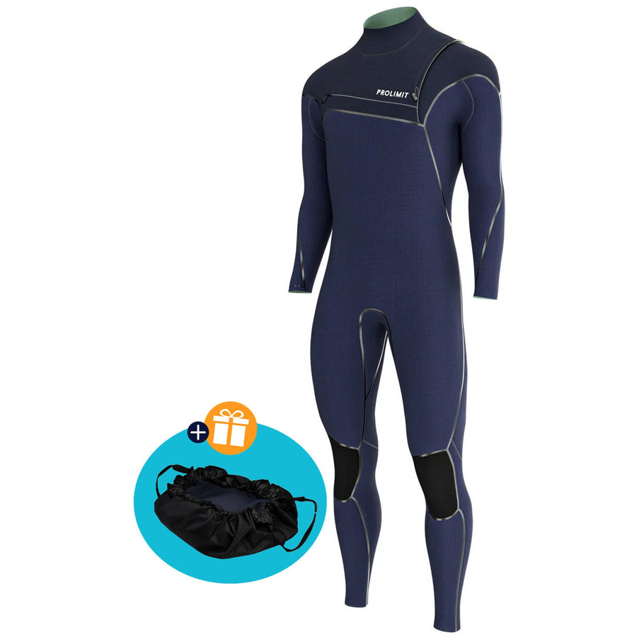 Prolimit Wetsuit Heren Mercury Steamer Free-X 5/4MM Donkerblauw