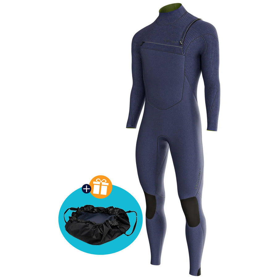 Prolimit Wetsuit Heren Predator Steamer Free-X 4/3MM Blauw