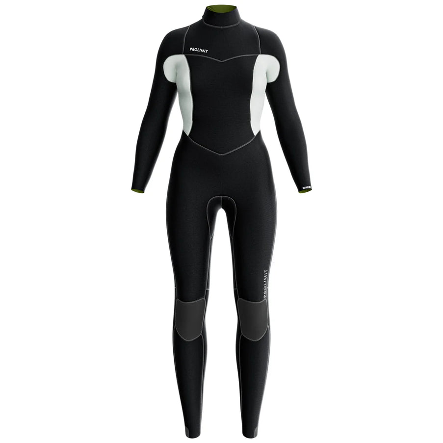 Prolimit Wetsuit Dames Edge Steamer V-Zip 5/4MM Zwart