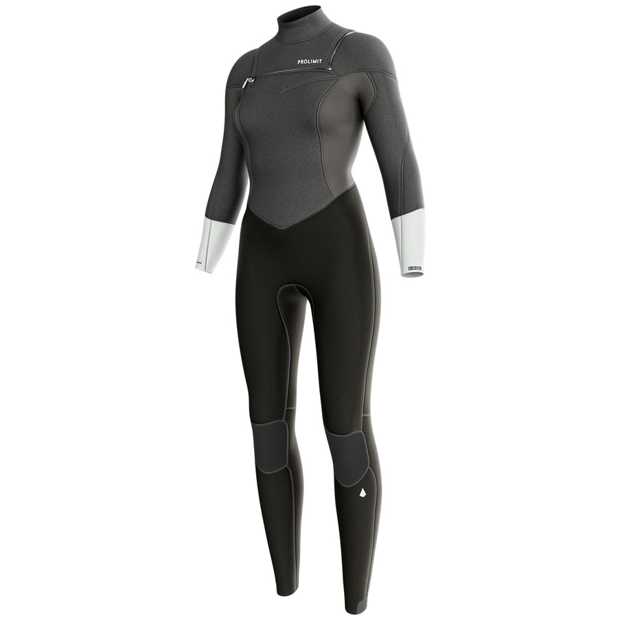 Prolimit Wetsuit Dames Fire Seamer Freezip 5/4MM Grijs/Zilver