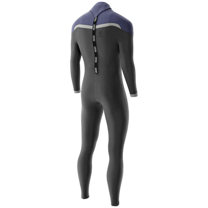 Prolimit Wetsuit Heren ACE Steamer V-Zip 4/3MM Zwart/Blauw