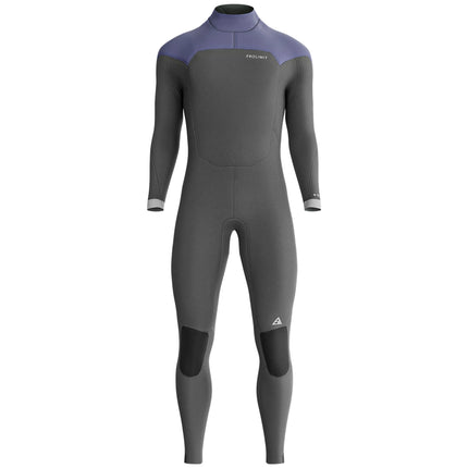 Prolimit Wetsuit Heren ACE Steamer V-Zip 4/3MM Zwart/Blauw