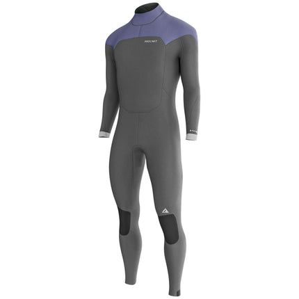 Prolimit Wetsuit Heren ACE Steamer V-Zip 4/3MM Zwart/Blauw