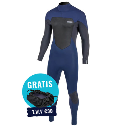 Prolimit Prolimit Wetsuit Heren Fusion 3/2mm Backzip Donkerblauw