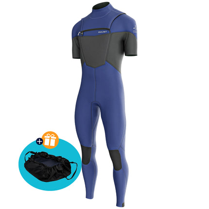 prolimit-wetsuit-heren-fusion-steamer-korte-mouwen-freezip-3-2mm-blauw-grijs