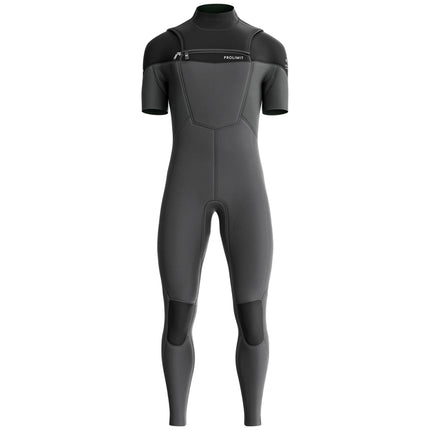 Prolimit Wetsuit Heren Fusion Steamer Korte Mouwen Freezip 3/2MM Zwart