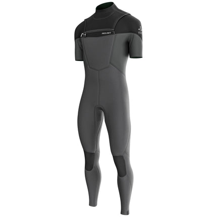 Prolimit Wetsuit Heren Fusion Steamer Korte Mouwen Freezip 3/2MM Zwart