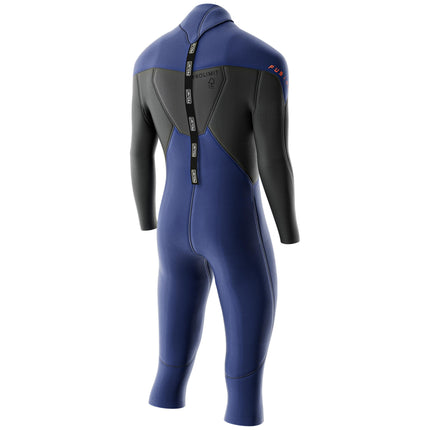 Prolimit Wetsuit Heren Fusion Steamer Overknee V-Zip 3/2MM Blauw/Grijs
