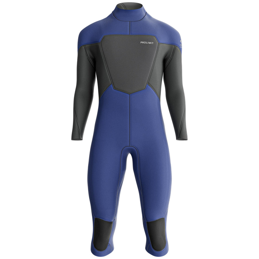 Prolimit Wetsuit Heren Fusion Steamer Overknee V-Zip 3/2MM Blauw/Grijs