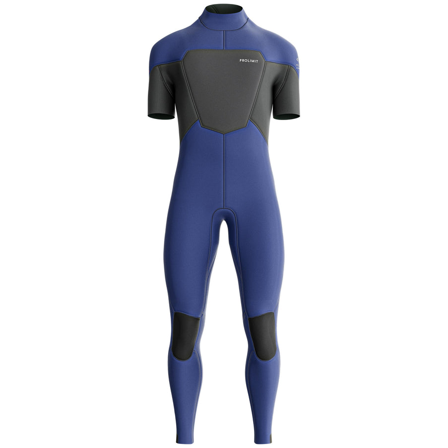 Prolimit Wetsuit Heren Fusion Steamer SA V-Zip 3/2MM Blauw/Grijs