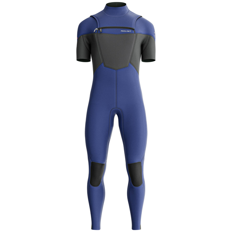 Prolimit Wetsuit Heren Fusion Steamer SA Freezip 3/2MM Blauw/Grijs
