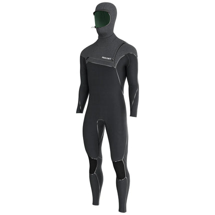 Prolimit Wetsuit Heren Mercury Steamer Free-X 6/4MM Hooded Zwart