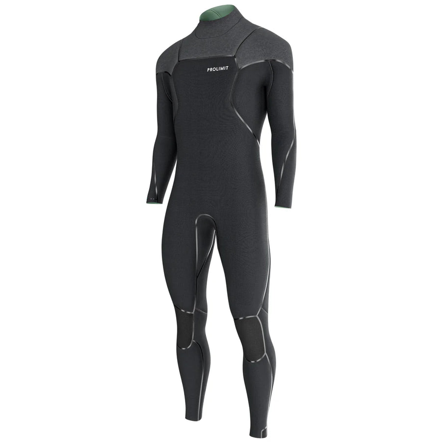 Prolimit Wetsuit Heren Mercury Steamer V-Zip 6/4MM Zwart
