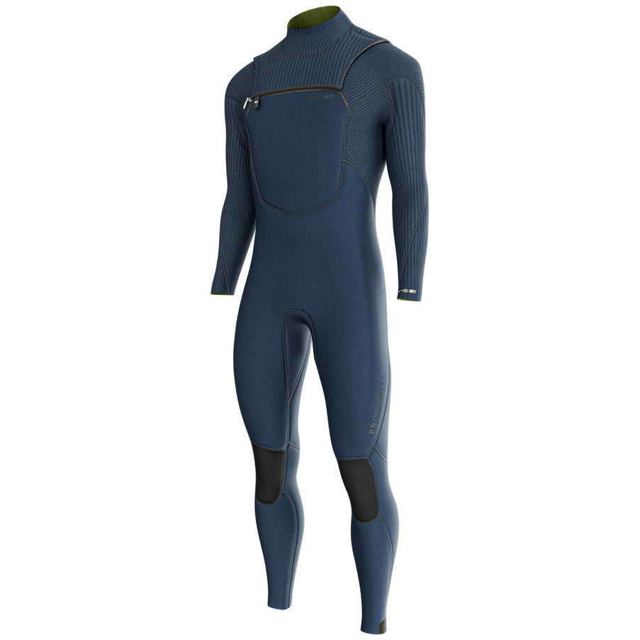 Prolimit Wetsuit Heren Predator Steamer Freezip 4/3MM Blauw