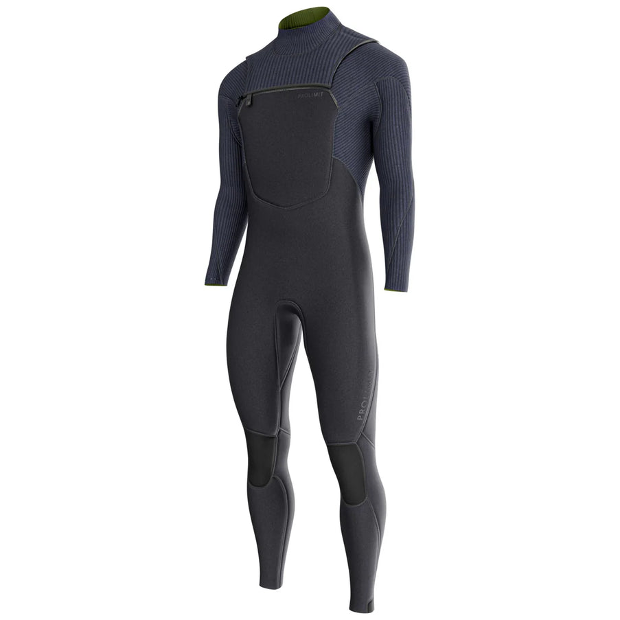 Prolimit Wetsuit Heren Predator Steamer Freezip 5/4MM Zwart