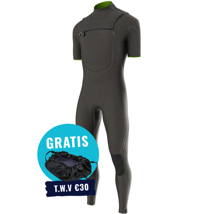 Prolimit Prolimit Wetsuit Heren Predator Steamer Freezip SA 4/3MM Zwart