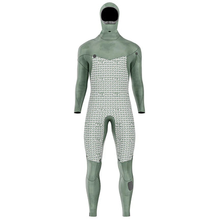 Prolimit Wetsuit Heren Vapor Steamer C-Zip 6/4MM Hooded Zwart/Blauw