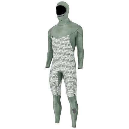 Prolimit Wetsuit Heren Vapor Steamer C-Zip 6/4MM Hooded Zwart/Blauw