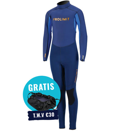 Prolimit Prolimit Wetsuit Kind Grommet Steamer 3/2mm Blauw