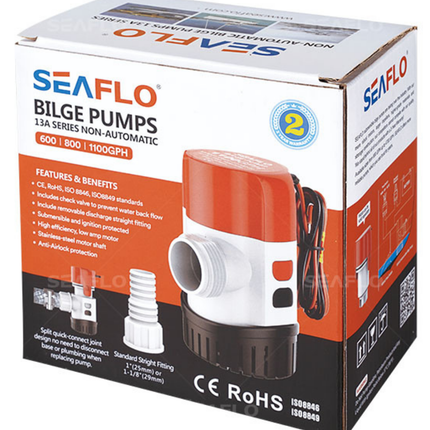 SeaFlo Niet-automatische Bilgepomp 12V 600GPH
