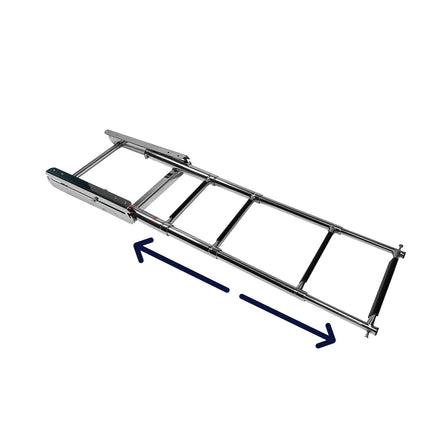 EvoNautic Zwemtrap Onder Platform Telescopisch/Uitschuifbaar 4-treden RVS316